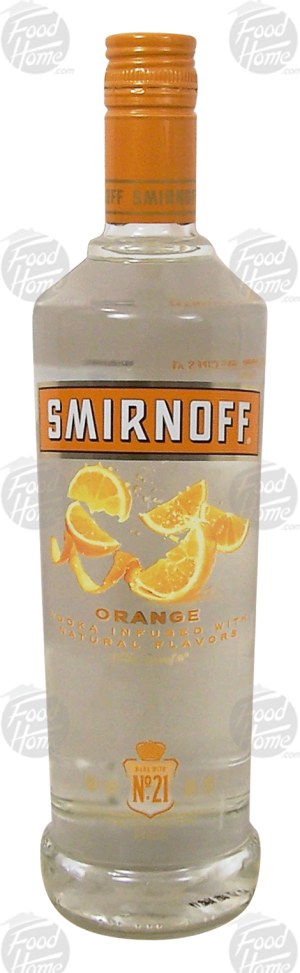 Smirnoff No. 21 orange flavor vodka, 35% alc. by vol. 750 milliliter