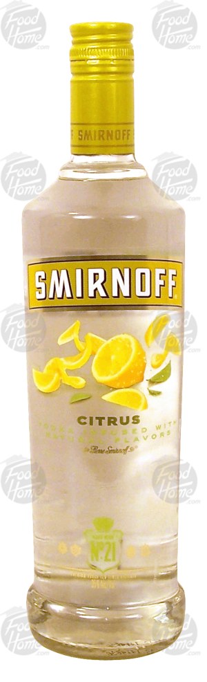 Smirnoff No. 21 citrus flavor vodka, 35% alc. by vol. 750 milliliter