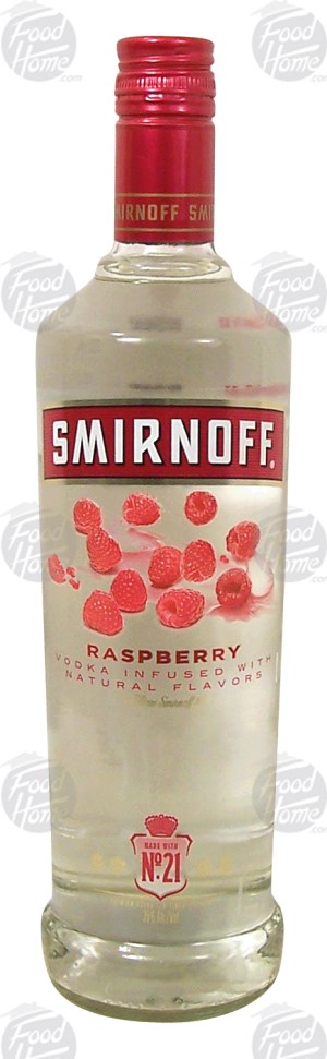 Smirnoff raspberry flavored vodka, 35% alc. by vol. 750 milliliter