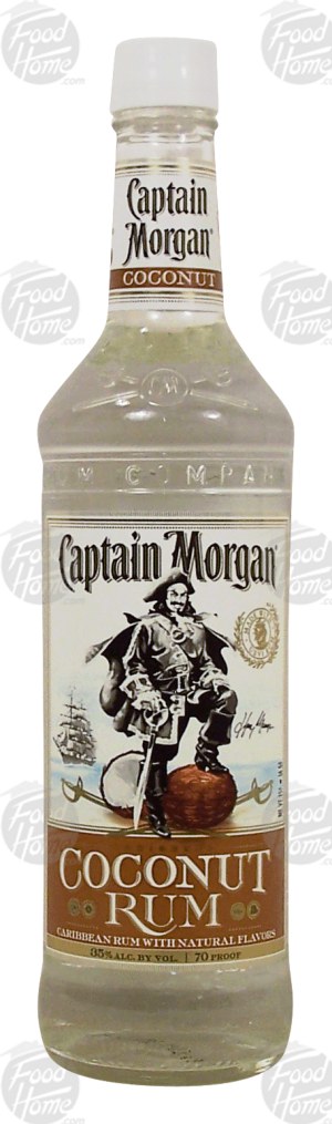 Captain Morgan coconut flavor carribean rum, 35% alc. by vol. 750 milliliter