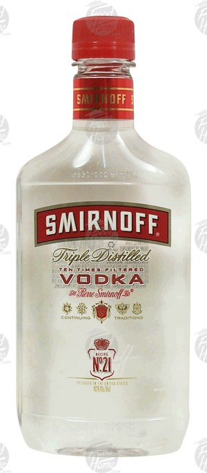 Smirnoff vodka, triple distilled, 40% alc. by vol. 375 milliliter