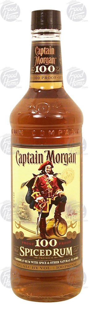 Captain Morgan 100 caribbean spiced rum, 50% alc. by vol. 750 milliliter