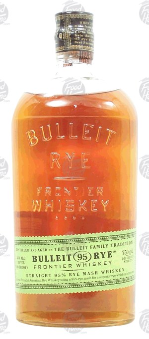 Bulleit Bourbon Frontier straight 95% rye mash whiskey, 45% alc. by vol. 750 milliliter