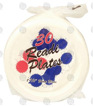Readi foam plates, 8 7/8 in 30 count