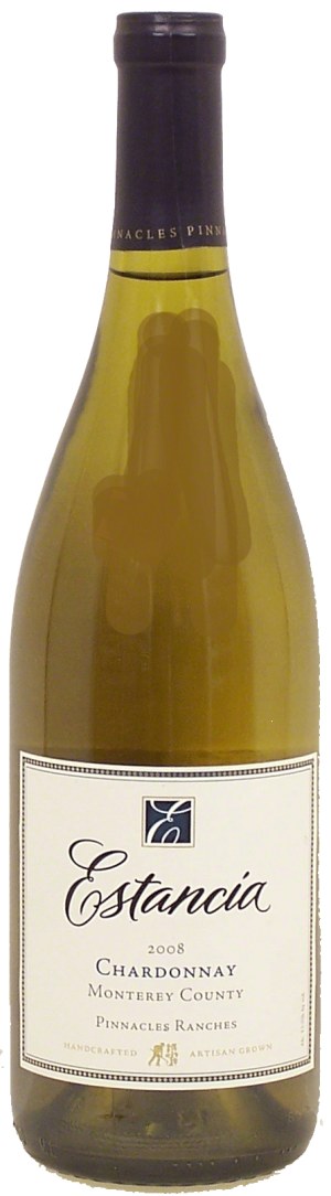 Estancia Pinnacles Ranches chardonnay wine of Monterey County, 13.5% alc. by vol. 750 milliliter