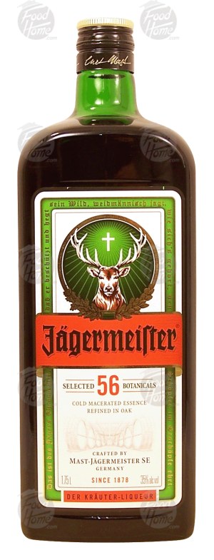 Jagermeister selected 56 botanicals liqueur cold macerated essence refined in oak, 35% alc. by vol. 1.75