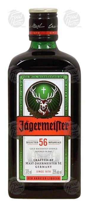 Jagermeister der krauter liqueur, 35% alc. by vol. 375 milliliter