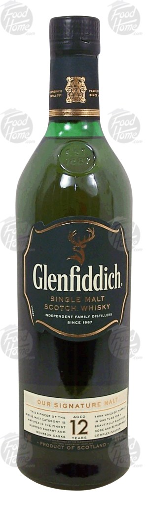 Glenfiddich single malt scotch whisky, aged 12 years, 40% alc. by vol. 750 milliliter