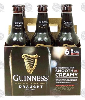 Guinness Draught beer 6 11.2-ounce glass bottles 6 pack