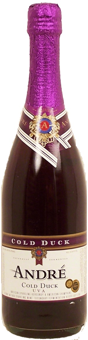 Andre Cold Duck UVA american sparkling burgundy champagne, 9.5% alc./vol. 750 milliliter