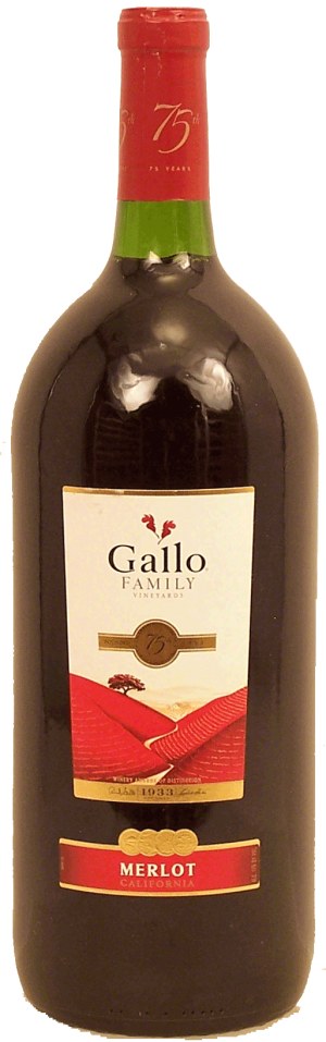Ernest & Julio Gallo Family Vineyards merlot wine of California, 13% alc. by vol. 1.5