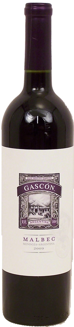 Gascon Don Miguel Gascon malbec of Mendoza Argentina, 13.9% alc. by vol. 750 milliliter