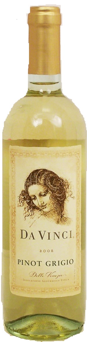 Da Vinci pinot grigio wine of Delle Venezie, 12.5% alc. by vol. 750 milliliter