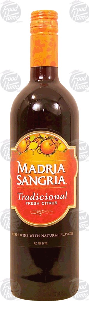 Madria Sangria Tradicional fresh citrus grape wine, 10% alc. by vol. 750 milliliter