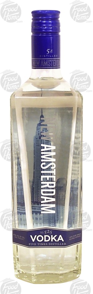 New Amsterdam No. 525 vodka, five times distilled, 40% alc. by vol. 750 milliliter