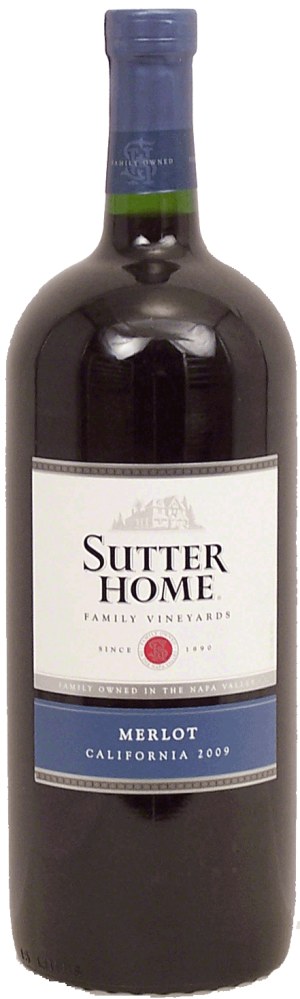 Sutter Home merlot wine of California, 13% alc. by vol. 1.5