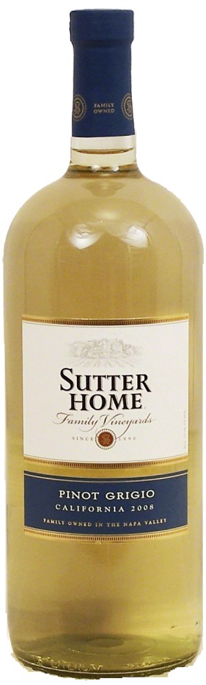 Sutter Home Family Vineyards pinot grigio wine of California, 12.5% alc. by vol. 1.5