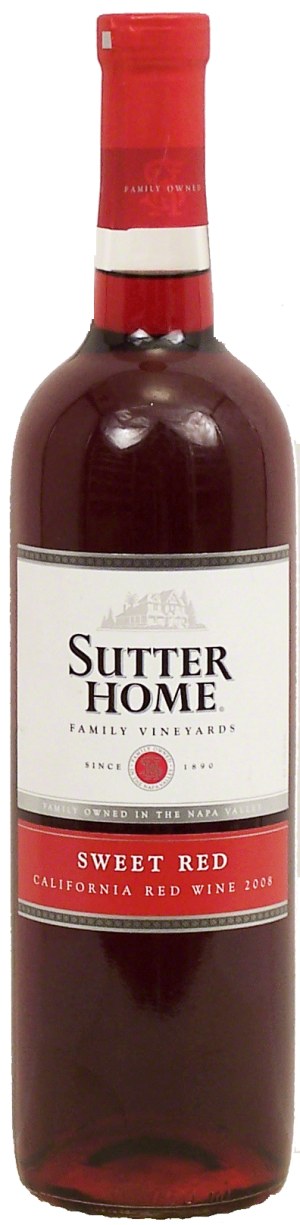 Sutter Home Family Vineyards sweet red wine of California, 12.5% alc. by vol. 750 milliliter