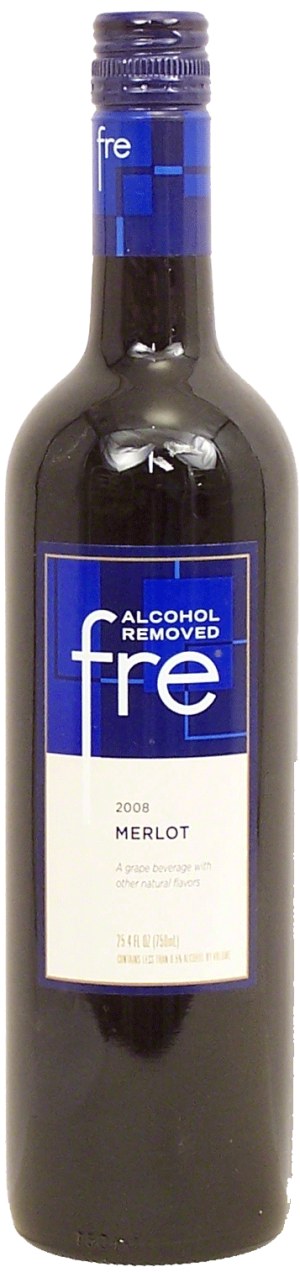 Sutter Home Fre merlot grape beverage, alcohol removed 750 milliliter