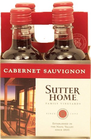 Sutter Home Family Vineyards cabernet sauvignon wine of Napa Valley, 13% alc. by vol., 187-ml single serve 4 pack
