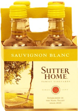 Sutter Home Family Vineyards sauvignon blanc wine of Napa Valley, 13.5% alc. by vol., 187-ml single serve 4 pack