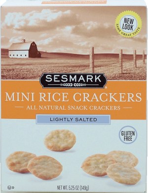 Sesmark lightly salted mini rice crackers, all natural 5.25 ounce