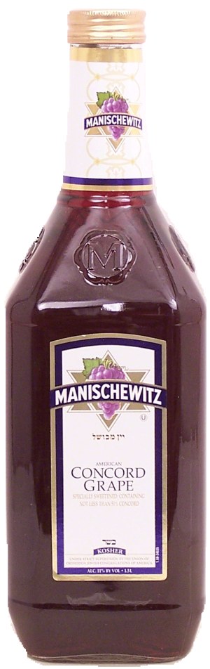 Manischewitz concord grape wine, Kosher 11% alc. by vol. 750 milliliter