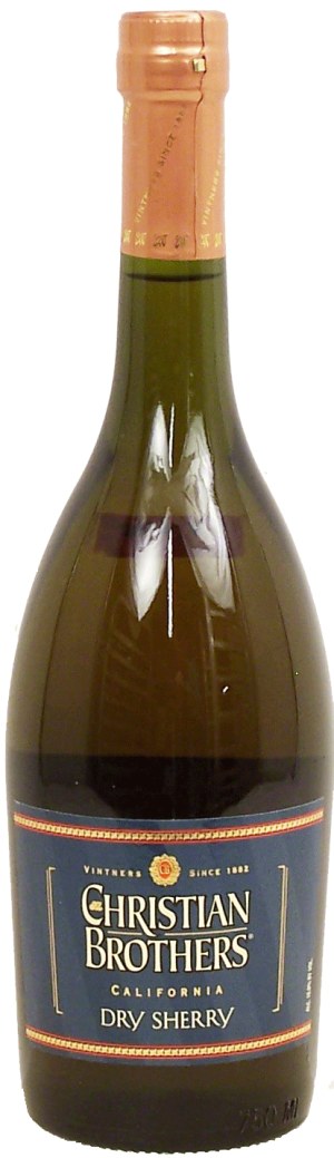 Christian Brothers dry sherry wine of California, 18% alc. by vol. 750 milliliter