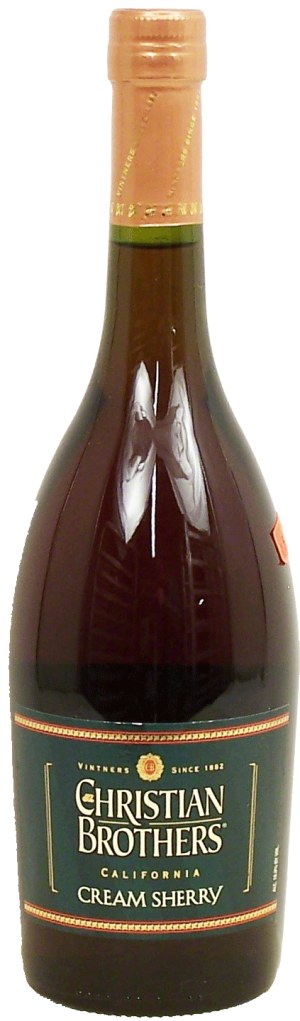 Christian Brothers cream sherry wine of California, 18% alc. by vol. 750 milliliter