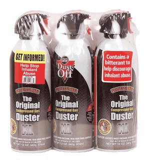 Falcon XL compressed gas duster, 6 12-oz aerosol cans 72 ounce