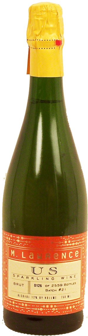 M. Lawrence US brut, sparkling wine, 12% alc. by vol. 750 milliliter