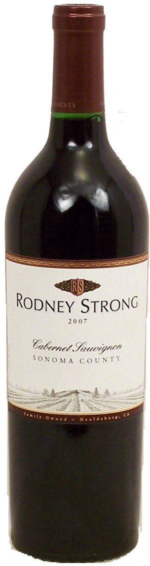 Rodney Strong cabernet sauvignon wine of Sonoma County, 13.8% alc. by vol. 750 milliliter