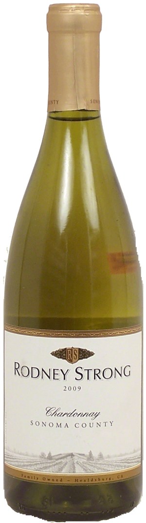 Rodney Strong chardonnay wine of Sonoma County, 13.8% alc. by vol. 750 milliliter