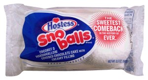 Hostess sno balls coconut & marshmallow covered chocolate cake with creamy filling, 2-pack 3.5 ounce
