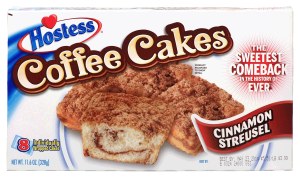 Hostess coffee cakes, cinnamon streusel, 8 individually wrapped cakes 11.6 ounce