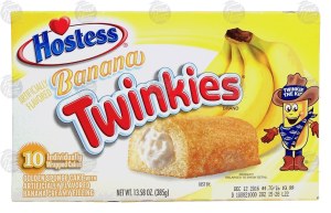 Hostess Twinkies banana flavor golden sponge cake with banana cream filling, 10-individually wrapped 13.58 ounce
