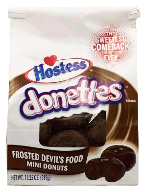 Hostess donettes frosted devil's food mini donuts 11.25 ounce