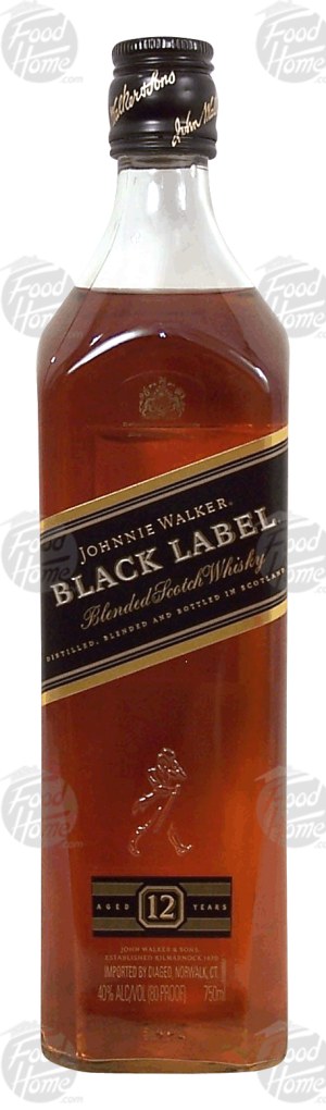 Johnnie Walker Black Label blended scotch whisky, aged 12 years, 40% alc. by vol. 750 milliliter