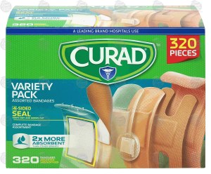 Curad variety pack assorted bandages 320 count