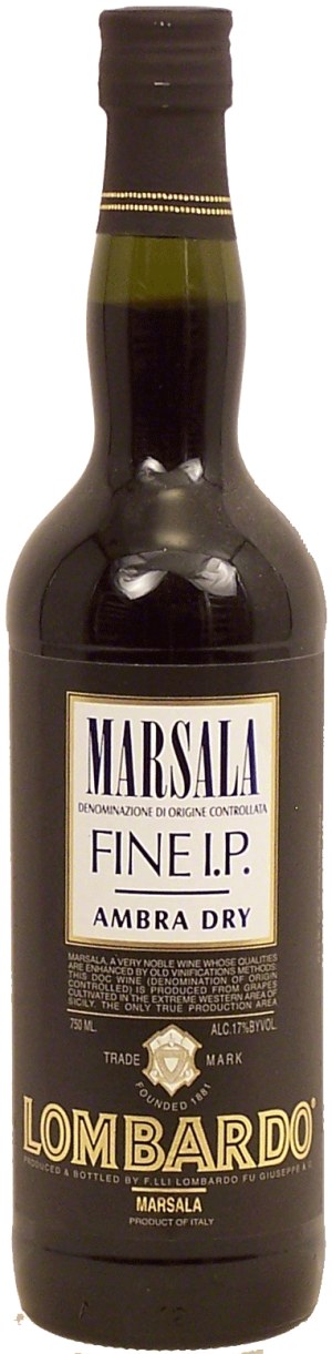 Lombardo Fine I.P. marsala wine for Italy, ambra dry, 17% alc. by vol. 750 milliliter