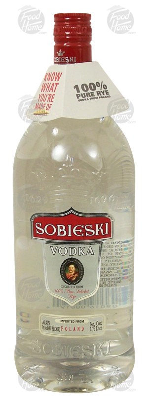 Sobieski vodka from Poland, 40% alc. by vol. 1.75