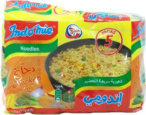 Indomie chicken flavor noodles, 5 x 70-gram packs 350 gram