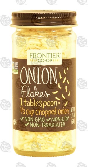 Frontier Co-op onion flakes, 1 tablespoon = 1/3 cup chopped onion 1.76 ounce