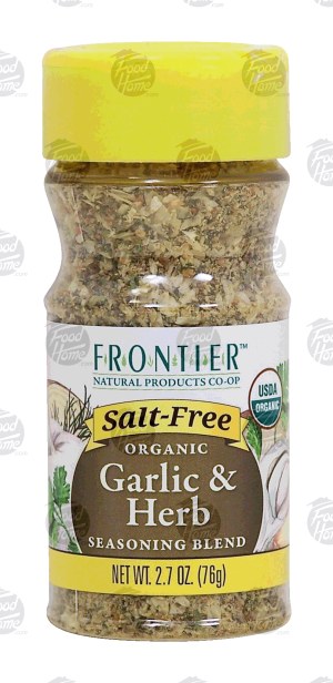 Frontier Natural Products Co-op organic garlic & herb seasoning blend, salt-free 2.7 ounce