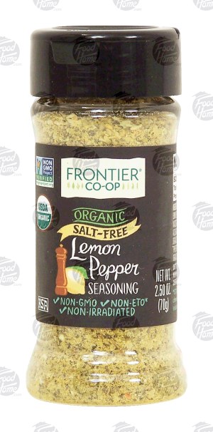 Frontier Co-op organic lemon pepper seasoning, salt-free 2.5 ounce
