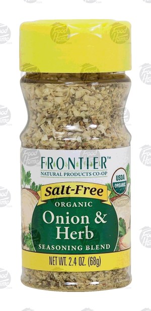 Frontier Natural Products Co-op organic onion & herb seasoning blend, salt-free 2.4 ounce