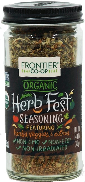 Frontier Co-op Organic herb fest seasoning featuring herbs, veggies & citrus 1.4 ounce