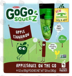 Go Go Squeez apple cinnamon applesauce, 4-pouches 12.8 ounce