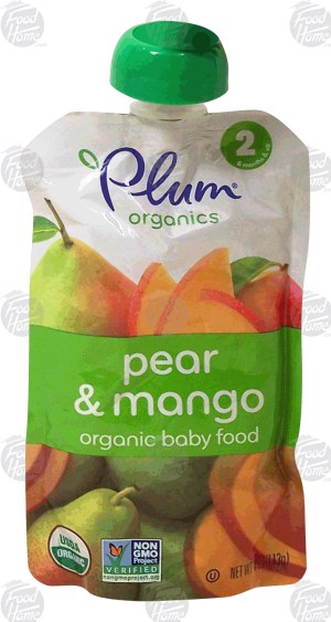 Plum Organics pear & mango organic baby food, 6 months and up 4 ounce