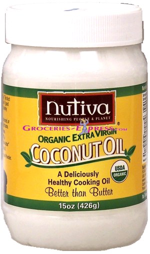 Nutiva coconut oil, organic extra virgin 15 ounce